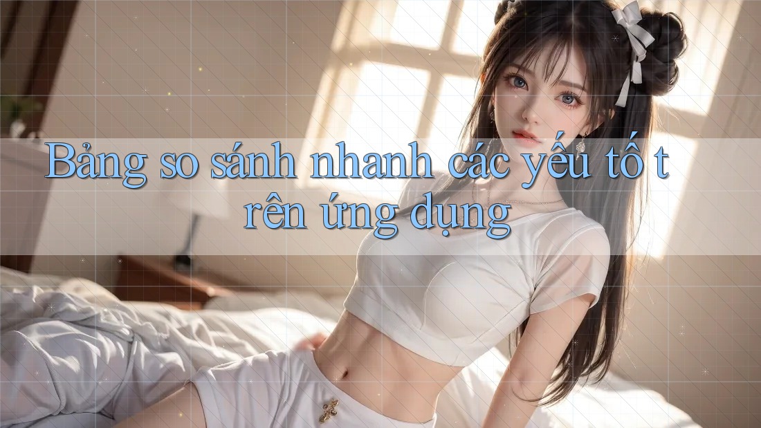 Bảng so sánh nhanh các yếu tố trên ứng dụng