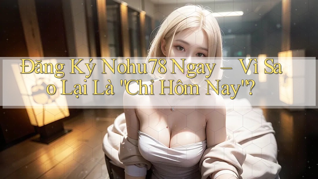 Đăng Ký Nohu78 Ngay – Vì Sao Lại Là “Chỉ Hôm Nay”?